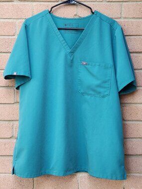 FIGS Catarina Scrub Top Women's XXL Cactus Technical Collection V-Neck